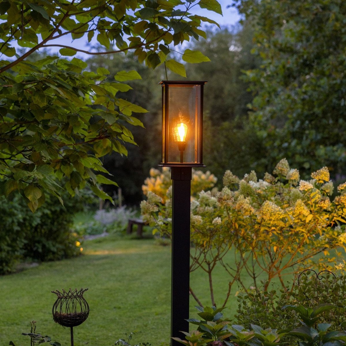 Tuinlamp Capital lantaarn 1 lichts zwart kwaliteitsverlichting van KS Verlichting exclusieve tuinverlichting sfeervol en functioneel