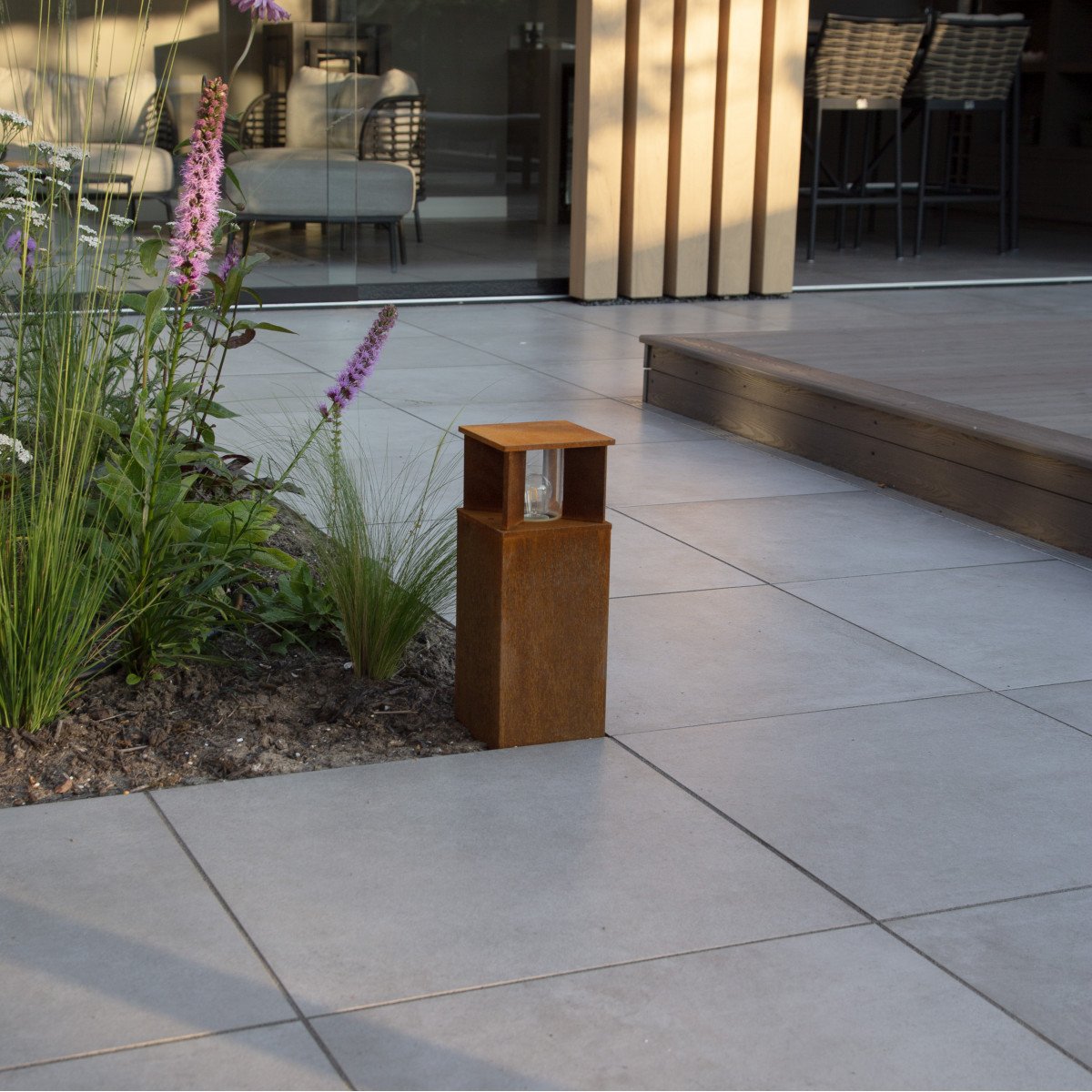 Marina 40 Square Tuinlamp Corten